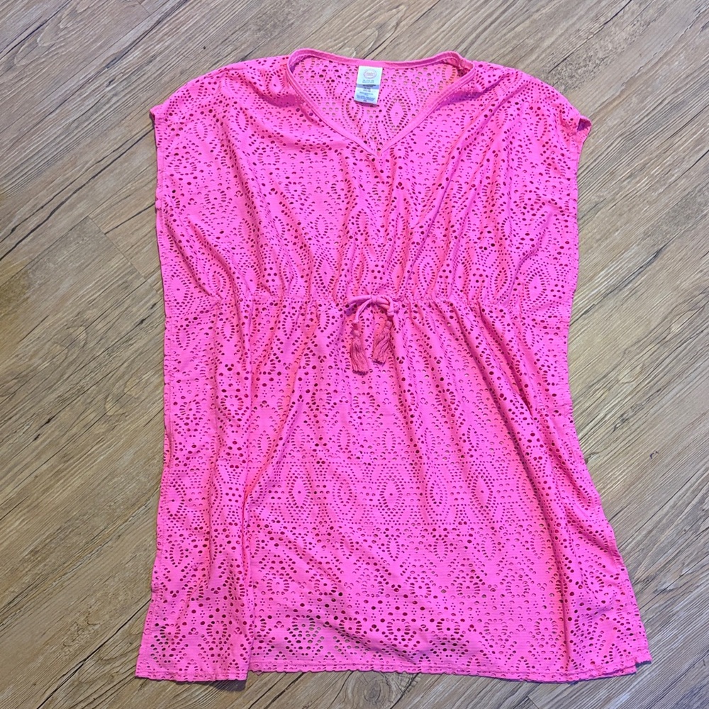 Wonder Nation Pink Eyelet Kids Swim Coverup
